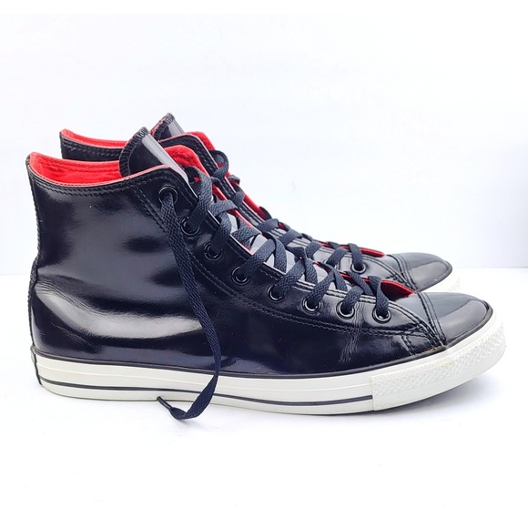 Converse All Star High Top Patent‎ Leather Sneakers - Size 11.5 - Picture 3 of 7